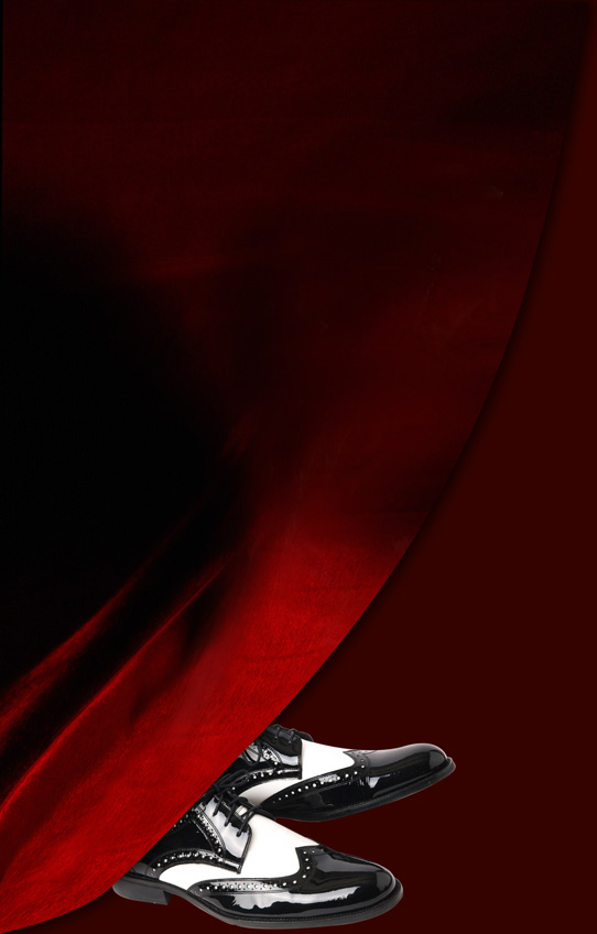Vorhang mit Schuhen